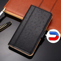 Retro case For OPPO Realme X Magnetic Case On Realme K3 Animal texture ostrich PU Leather Flip coque