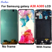 For Samsung galaxy A30 A305/DS A305F A305FD A305A LCD Display Touch Screen Digitizer Assembly with Frame For Samsung A30 lcd