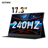 17.3INCH 240Hz Portable Monitor Extended Screen For Switch X-box Computer PC Laptop Gaming Secondary Display 240 Hz Gamer Panel