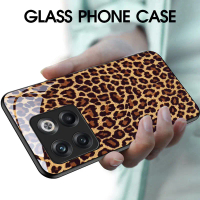 Ốp Điện Thoại, Cho Oneplus 10T, 10R Và 10 Pro, Họa Tiết Da Báo, Kính Bóng, Ốp Lưng Chống Sốc, Quà Tặ