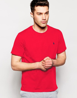 美國百分百【全新真品】Ralph Lauren 男款 素面 短袖 T恤 T-shirt 圓領 RL polo 小馬 紅色 B018