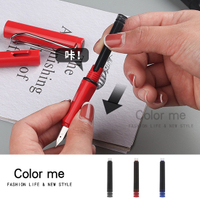 鋼筆 吸墨鋼筆 書寫筆 (替換墨囊) 硬筆 簽字筆 練字鋼筆 寫字用品 【N017】Color me