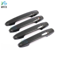 Carbon Fiber Handles Cover Trim For Toyota Camry XV50 2012-2017 Exterior Car Accessories Stickers Auto Cap Styling