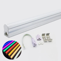 T5 Led Tube Light 0.3m 1ft 2835 SMD Strip Bar 220V 230V 240V Nature White 4000K Red Ice Blue Green P