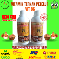 VIT 86 Obat Peningkat Produksi Telur Petelur Ayam Itik Puyuh Bebek Suplemen Nutrisi Mendongkrak Prod