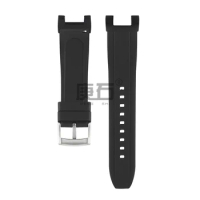 Fluorine Rubber Watch band Strap with Adapters Connector for Huami Amazfit T-Rex and T-rex Pro watch