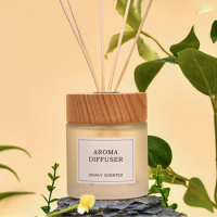 200ml Fireless Aroma Diffuser with Sticks, Oil Diffuser for Home, Bathroom, Bedroom, Office, Hotel Fragrance Reed Diffuser