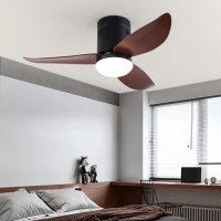 Ceiling Fan LED Lights Tricolor Lights Control Color Changing DC Motor 6-speed Timing Inverter 36 inch for Attic Remote Control