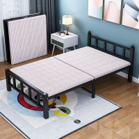 Metal Bed Frame Single Foldable Bed Single Folding Singl Delivery To SG e Double Lunch Break Home Office Simple Bed Portable Plank Bed Economical Escort 单人床
