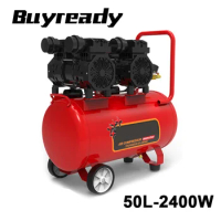 220V 50L 2400W Oil Free Silent Air Compressor Small Air Pump Industrial Air Compressor Portable Air Compressor