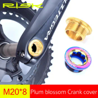 1pcs Risk Bike Crankset Arm Lid Bolts Titanium Alloy M20*8mm Bicycle Chain Wheel Crank Screws Cycling BB Cranks Arm Lid Bolts