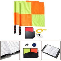 Soccer Referee Flag Coin Cards Whistle Set Professional Football Red Card And Yellow Card Kit Sport Training Useful Referee Tool
