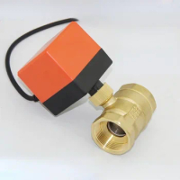 Two Way Three-Wire Two-Control Electric Ball Valve Electric Floating Ball Valve Solenoid Valve 1/2" 3/4" 1" AC220V