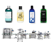 Automatic Shampoo Filling Capping Labeling Line With Coding Machine