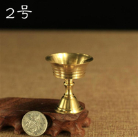 佛教用品 純銅酥油蠟燭燈座長明燈燭臺2號口徑4.5cm 可放酥油蠟燭