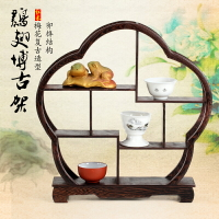 紅木架子小博古架 雞翅木質茶具茶壺展示架實木製工藝品擺件底座