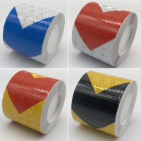 50mmx1m Reflective Warning Tape Self Adhesive Sticker Arrow Printing for Car&amp; Motorcycle