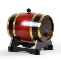 1.5L/3L Wood Wine Barrel Vintage Oak Home Brewing Accessories Wine Keg Large Capacity Storage Container For Tequila Wine Whiskey