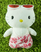 【震撼精品百貨】Hello Kitty 凱蒂貓 KITTY絨毛娃娃-夏威夷裝扮-女 震撼日式精品百貨