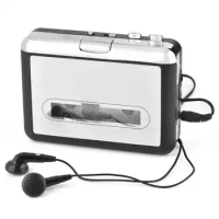 USB Cassette Tape Player Portable USB Cassette Tape to PC MP3 CD Switcher Converter Capture Audio Music Player with Headphones
