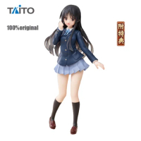 In Stock Original TAITO K-On! Akiyama Mio Figure 18Cm Pvc Anime Action Figurine Collection Model Toys for Boys Gift