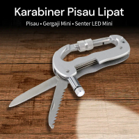 Carabiner Pisau Lipat Knife Carabiner Mountaineering EDC - CRB1