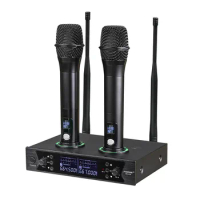 UHF Wireless Microphone System karaoke accessories microphone set PA audio stage UHF Handhold microphone wireless