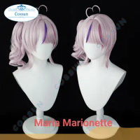 Vtuber Nijisanji Maria Marionette Cosplay Wig Women Long Curls Hair Heat Resistant Synthetic Hair Halloween Women Game Wig