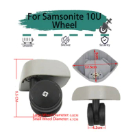 For Samsonite 10U Black Universal Wheel Replacement Suitcase Rotating Smooth Silent Shock Absorbing Travel Accessories Casters