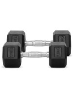 ดัมเบล หกเหลี่ยม HEX หุ้มยาง ขนาด 7.5KG x 2 ชิ้น