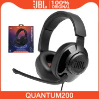 JBL Quantum200 Gaming Headphones With Flip-Up Mic With Volume Control Function Wired Over-Ear Studio DJ Q200 Headset For PC PS4