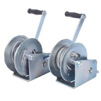 High Quality Alloy Steel Material Self Locking Hand Winch Crane Tractor 1200LBS 8M Rope 120KG Rated Lifting Capacity
