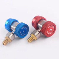 R134A High Low Quick Coupler Connector Adapters Type AC Manifold Gauge Auto Set for A/C Manifold Gauge Brass Adapter 1/4 UK