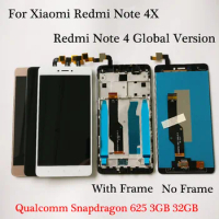 AAA Quality Frame For Xiaomi Redmi Note 4X LCD Display Screen For Redmi Note 4 Global Version LCD Only For Snapdragon 625