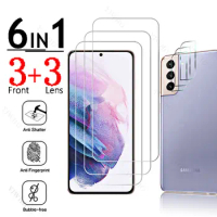 6in1 Full Cover Glass for Samsung Galaxy S21+ 5G Screen Protector for Samsung S 21 Plus 21+ 21 S S21 6.7" Protective Camera Lens
