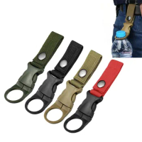 Molle Webbing Backpack Buckle Water Bottle Holder Clip Tactical Keychain Belt Clips Outdoor Hiking Climbing Camping Accessories