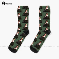 Adam Driver Sipping Tea/Coffee Meme Socks Women Workout Sockss Unisex Adult Teen Youth Socks 360° Digital Print Custom Gift