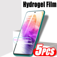5PCS Hydrogel Safety Film For Samsung Galaxy A73 A72 A52 A52S A33 A32 A22 A03S A02S Soft Protective Gel Film A 73 52 Not Glass