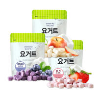【SSALGWAJA米餅村】乳酸菌優格球3入-蘋果/草莓/藍莓 各1包(水果優格/寶寶零食/優格餅)