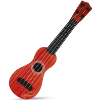 Ukulele Music Instrument Ukulele Acoustic Small Wooden Playset Wood Like Grain Ukulele 4 String Toys Wooden