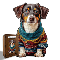 Wacocetoy Cross-Border Dachshund Dog Puzzle Wooden Irregular Puzzle Holiday Gift Puzzle Stress Relie