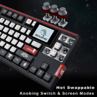 SKYLOONG GK87 PRO Spartan Mechanical Keyboard PBT Hot Swap Knob RGB Backlit Gasket Gamer 2.4G Bluetooth Wireless Gaming Keyboard