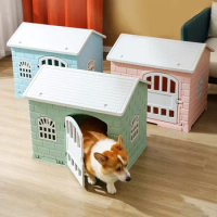 Kennel Outdoor Rainproof Four Seasons Universal Dog Crate Small Kennel Dog House Indoor Dog House Winter Warm