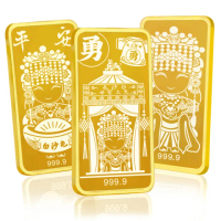 【元大珠寶】黃金一錢金塊金條 白沙屯粉紅超跑金條三選1(獨家與白沙屯媽祖授權聯名)