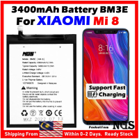 ORl NGS Brand 3400mAh Battery BM3E Compatible For XIAOMI Mi 8 XIAOMI 8 with Opening Tools