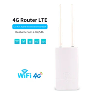 Outdoor 4G Router 150Mbps CAT4 LTE Routers 4G SIM Card WiFi Router Modem for IP Camera/Outside WiFi Coverage waterproof