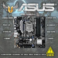 ASUS PRIME Z270M-PLUS Motherboard 1151 Motherboard DDR4 Support Core i7 7700k Cpus Intel Z270 2×M.2 SATA3 PCI-E 3.0 HDMI
