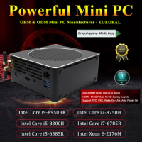 Eglobal Gaming Mini PC i9-9880H 8 Core 16 Threads 2*DDR4 2666MHz 2M.2 Nuc Windows 10 Pro Linux Desktop Computer AC Wifi DP HD