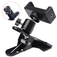 1Set Fixed Microphone Metal Clip Background Support Clamps With Rubber Protective Sleeve Photo Studio Backdrop Bracket Holder