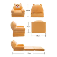 Kids Foldable Sofa Chair Cover Furniture Protector Durable Couch Seat Cover Washable for Playing Room Living Room Decoration